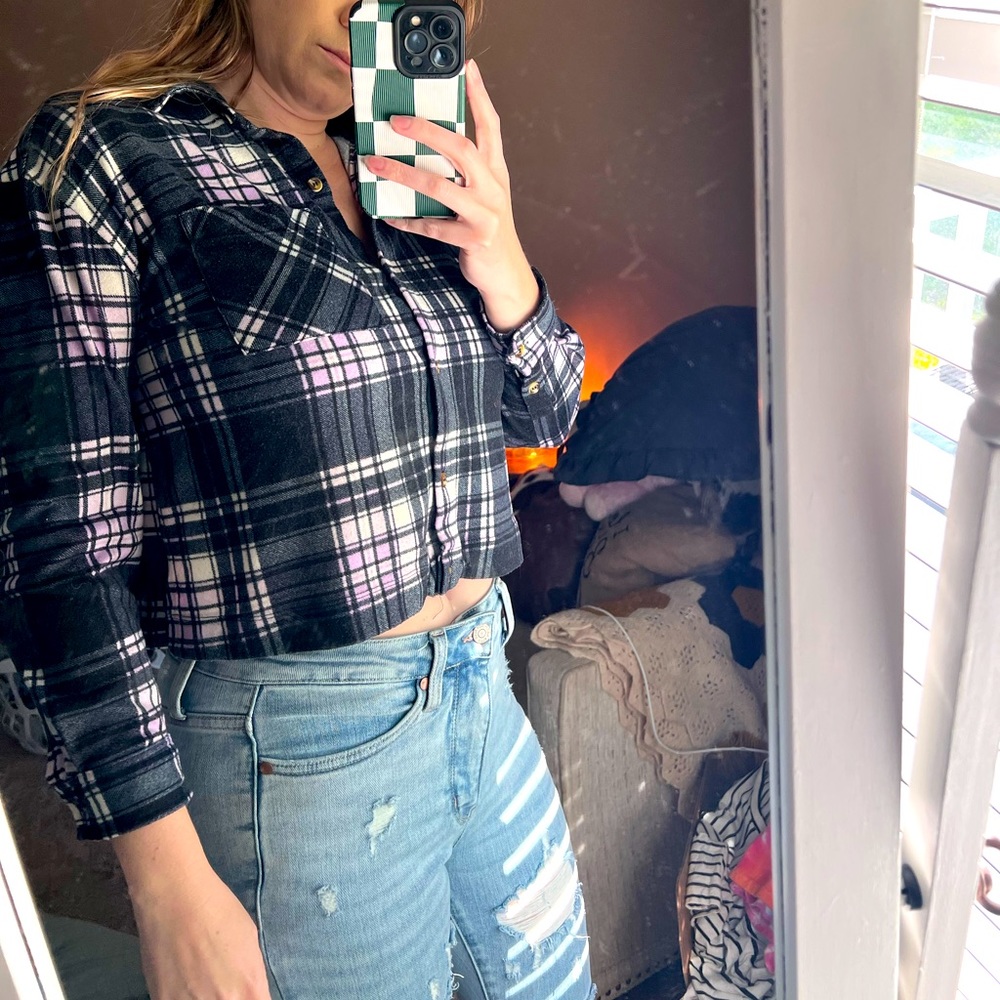 Cropped flannel